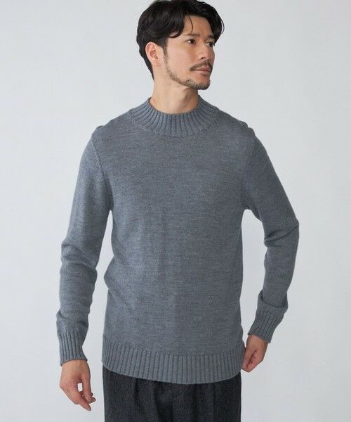 SHIPS / シップス ニット・セーター | 【SHIPS別注】PIACENZA: ウール ミドルゲージ モックネック ニット | 詳細9