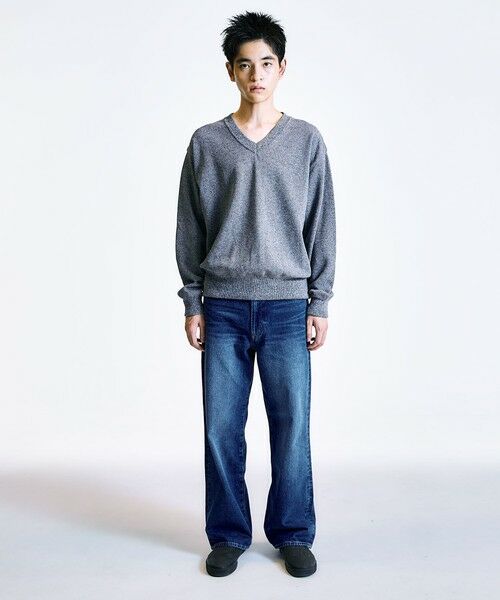 SHIPS / シップス ニット・セーター | 【City Ambient Products別注】crepuscule: LIGHT MOSS STITCH Vネックニット | 詳細1