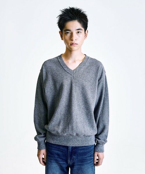 SHIPS / シップス ニット・セーター | 【City Ambient Products別注】crepuscule: LIGHT MOSS STITCH Vネックニット | 詳細5