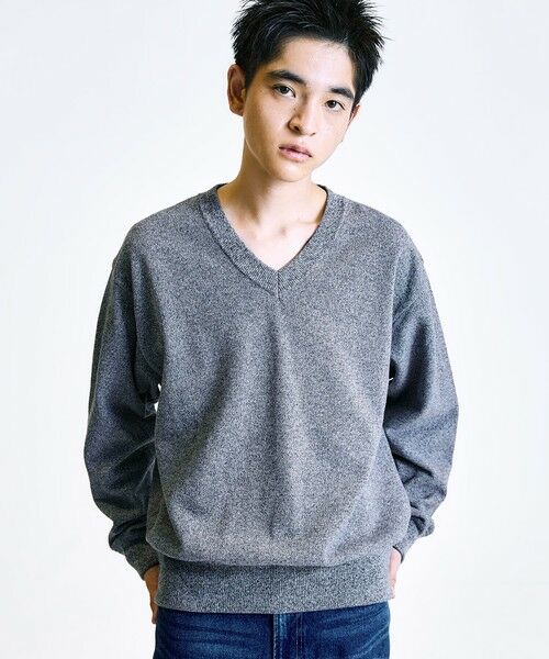 SHIPS / シップス ニット・セーター | 【City Ambient Products別注】crepuscule: LIGHT MOSS STITCH Vネックニット | 詳細9