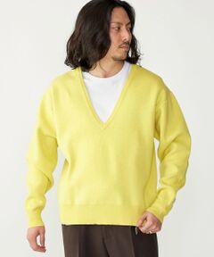 SHIPS / シップス ニット・セーター | SHIPS: ダブルフェイス コットンカシミヤ Vネック 長袖 ニット