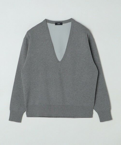 SHIPS / シップス ニット・セーター | SHIPS: ダブルフェイス コットンカシミヤ Vネック 長袖 ニット | 詳細4