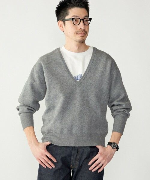 SHIPS / シップス ニット・セーター | SHIPS: ダブルフェイス コットンカシミヤ Vネック 長袖 ニット | 詳細3