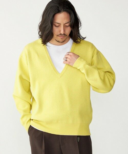SHIPS / シップス ニット・セーター | SHIPS: ダブルフェイス コットンカシミヤ Vネック 長袖 ニット | 詳細21