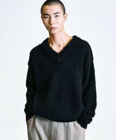 SHIPS / シップス ニット・セーター | City Ambient Products:〈手洗い可能〉ループヤーン ワイドリブ Vネック ニット