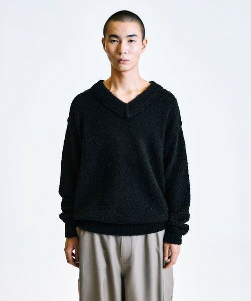 SHIPS / シップス ニット・セーター | City Ambient Products:〈手洗い可能〉ループヤーン ワイドリブ Vネック ニット | 詳細19
