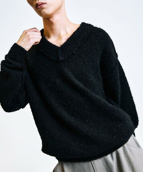 SHIPS / シップス ニット・セーター | City Ambient Products:〈手洗い可能〉ループヤーン ワイドリブ Vネック ニット | 詳細26