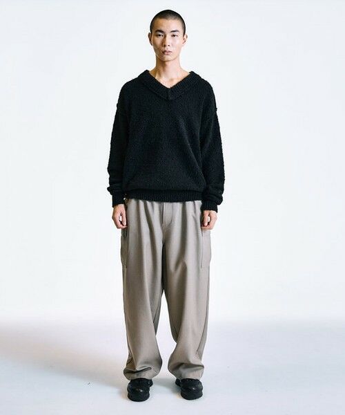 SHIPS / シップス ニット・セーター | City Ambient Products:〈手洗い可能〉ループヤーン ワイドリブ Vネック ニット | 詳細15