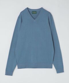 SHIPS / シップス ニット・セーター | ALANPAINE: 14ゲージ コットン Vネック ニット