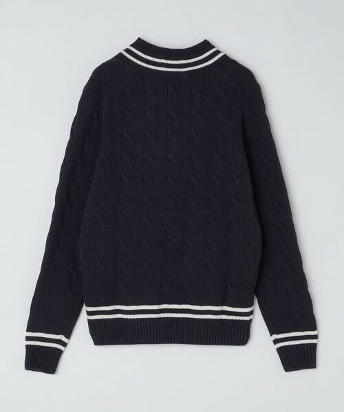 SHIPS / シップス ニット・セーター | ALANPAINE: 7ゲージ ケーブル編み Vネック クリケット セーター | 詳細2