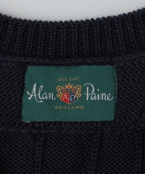 SHIPS / シップス ニット・セーター | ALANPAINE: 7ゲージ ケーブル編み Vネック クリケット セーター | 詳細5