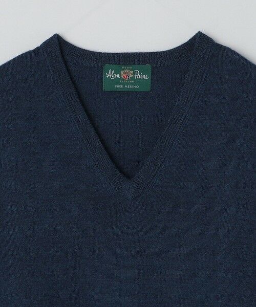 SHIPS / シップス ニット・セーター | ALAN PAINE:10ゲージ メリノウール Vネック ニット | 詳細4