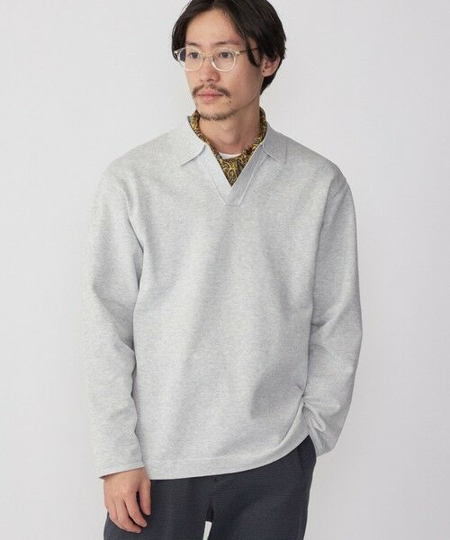 SHIPS / シップス カットソー | SHIPS:〈手洗い可能〉14ゲージ TEXBRID(R) ミラノリブ スキッパー ポロシャツ | 詳細1