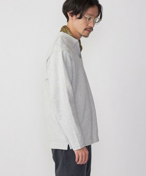 SHIPS / シップス カットソー | SHIPS:〈手洗い可能〉14ゲージ TEXBRID(R) ミラノリブ スキッパー ポロシャツ | 詳細3
