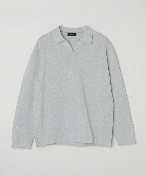 SHIPS / シップス カットソー | SHIPS:〈手洗い可能〉14ゲージ TEXBRID(R) ミラノリブ スキッパー ポロシャツ | 詳細9