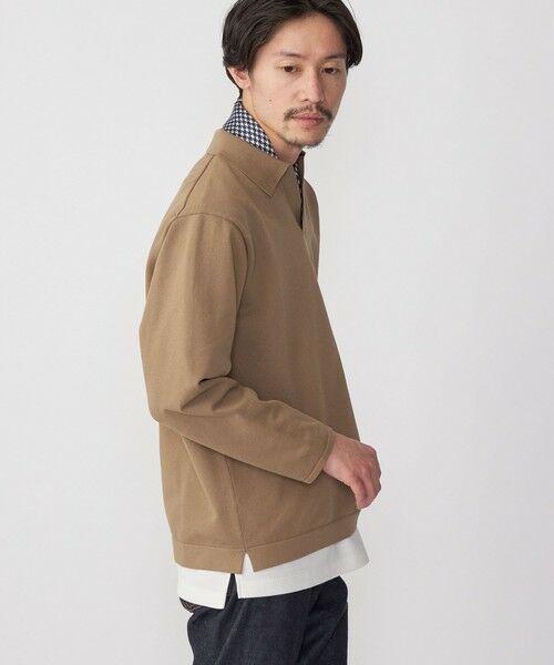 SHIPS / シップス カットソー | SHIPS:〈手洗い可能〉14ゲージ TEXBRID(R) ミラノリブ スキッパー ポロシャツ | 詳細14
