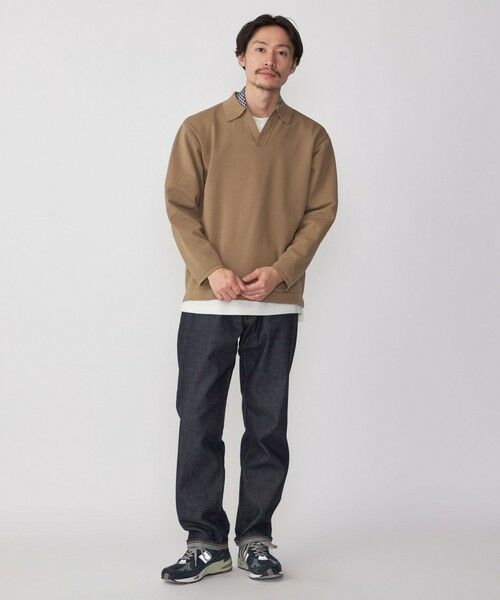 SHIPS / シップス カットソー | SHIPS:〈手洗い可能〉14ゲージ TEXBRID(R) ミラノリブ スキッパー ポロシャツ | 詳細15