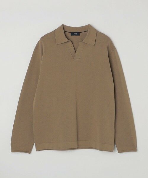 SHIPS / シップス カットソー | SHIPS:〈手洗い可能〉14ゲージ TEXBRID(R) ミラノリブ スキッパー ポロシャツ | 詳細19
