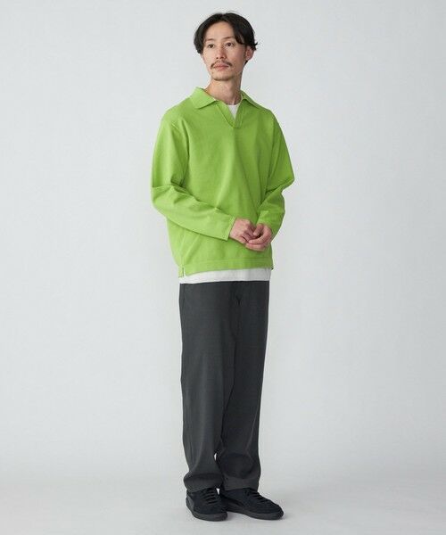 SHIPS / シップス カットソー | SHIPS:〈手洗い可能〉14ゲージ TEXBRID(R) ミラノリブ スキッパー ポロシャツ | 詳細25