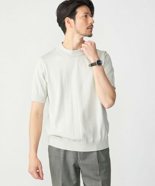 SHIPS / シップス ニット・セーター | SHIPS: シーアイランド コットン モックネック ニットTシャツ | 詳細1