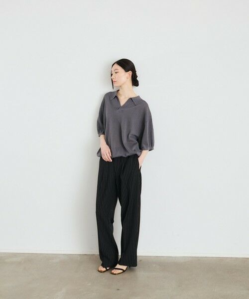 SHIPS / シップス ニット・セーター | 【City Ambient Products別注】crepuscule: JAPAN PAPER SKIPPER ニットポロ | 詳細1