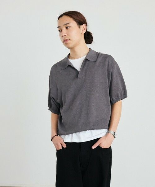 SHIPS / シップス ニット・セーター | 【City Ambient Products別注】crepuscule: JAPAN PAPER SKIPPER ニットポロ | 詳細14