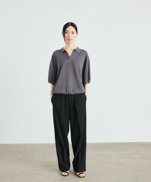 SHIPS / シップス ニット・セーター | 【City Ambient Products別注】crepuscule: JAPAN PAPER SKIPPER ニットポロ | 詳細4