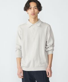 SHIPS / シップス ニット・セーター | SHIPS:〈手洗い可能/抗菌防臭〉16ゲージ インレイ ロングスリーブ ポロニット