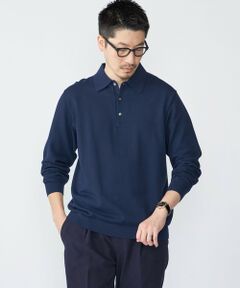 SHIPS / シップス ニット・セーター | SHIPS:〈手洗い可能/抗菌防臭〉16ゲージ インレイ ロングスリーブ ポロニット