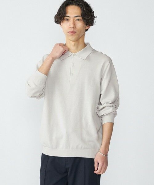 SHIPS / シップス ニット・セーター | SHIPS:〈手洗い可能/抗菌防臭〉16ゲージ インレイ ロングスリーブ ポロニット | 詳細2