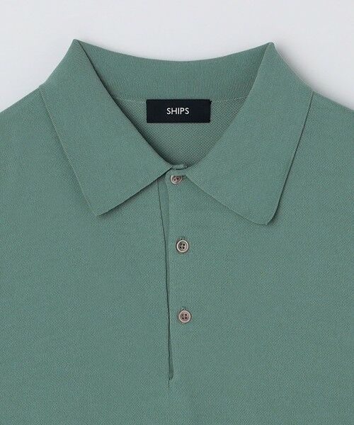 SHIPS / シップス ニット・セーター | SHIPS:〈手洗い可能/抗菌防臭〉16ゲージ インレイ ロングスリーブ ポロニット | 詳細16