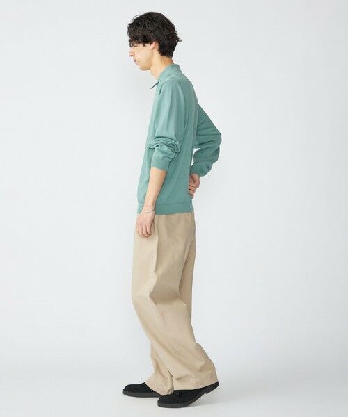 SHIPS / シップス ニット・セーター | SHIPS:〈手洗い可能/抗菌防臭〉16ゲージ インレイ ロングスリーブ ポロニット | 詳細6