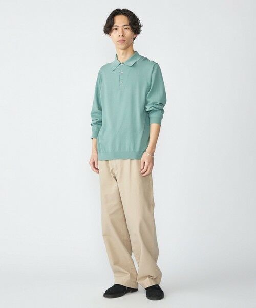 SHIPS / シップス ニット・セーター | SHIPS:〈手洗い可能/抗菌防臭〉16ゲージ インレイ ロングスリーブ ポロニット | 詳細9