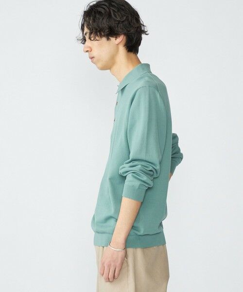 SHIPS / シップス ニット・セーター | SHIPS:〈手洗い可能/抗菌防臭〉16ゲージ インレイ ロングスリーブ ポロニット | 詳細11