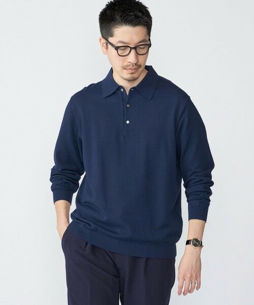 SHIPS / シップス ニット・セーター | SHIPS:〈手洗い可能/抗菌防臭〉16ゲージ インレイ ロングスリーブ ポロニット | 詳細23