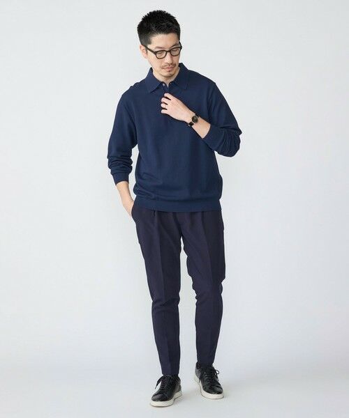 SHIPS / シップス ニット・セーター | SHIPS:〈手洗い可能/抗菌防臭〉16ゲージ インレイ ロングスリーブ ポロニット | 詳細22