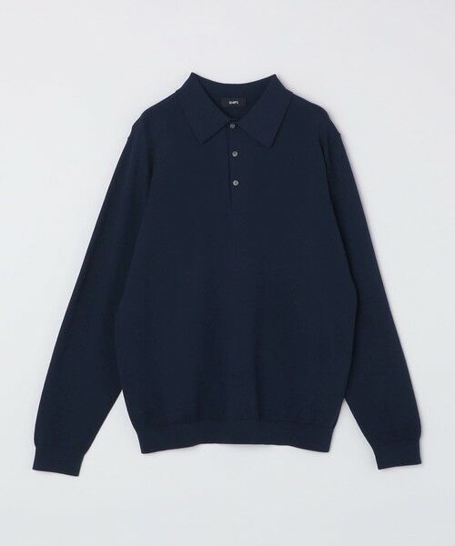 SHIPS / シップス ニット・セーター | SHIPS:〈手洗い可能/抗菌防臭〉16ゲージ インレイ ロングスリーブ ポロニット | 詳細24