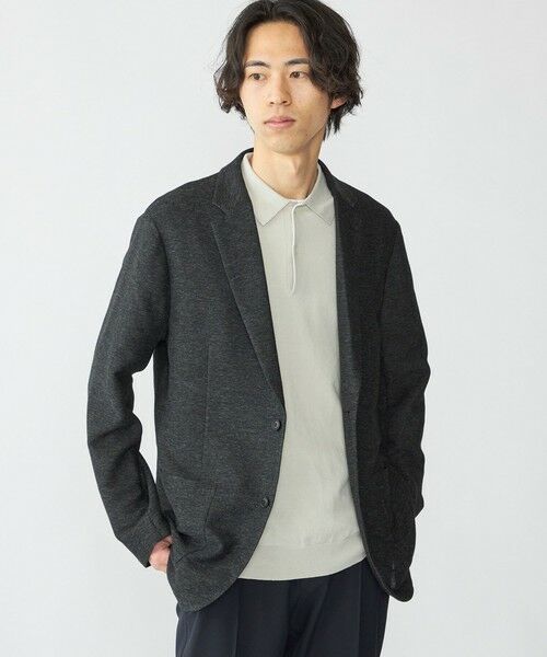 SHIPS / シップス ニット・セーター | SHIPS: リネン×TEXBRID ニット ポロシャツ(ライトグレー)