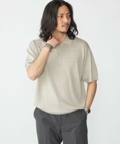 SHIPS / シップス ニット・セーター | SHIPS:〈手洗い可能〉12ゲージ イタリー リネン ニット ポロ ショートスリーブ