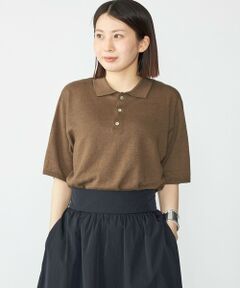 SHIPS / シップス ニット・セーター | SHIPS:〈手洗い可能〉12ゲージ イタリー リネン ニット ポロ ショートスリーブ