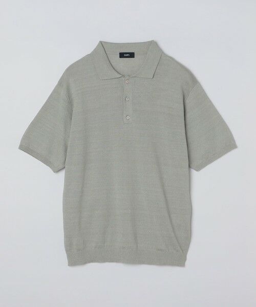 SHIPS / シップス ニット・セーター | SHIPS:〈手洗い可能〉12ゲージ イタリー リネン ニット ポロ ショートスリーブ | 詳細3
