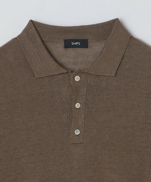 SHIPS / シップス ニット・セーター | SHIPS:〈手洗い可能〉12ゲージ イタリー リネン ニット ポロ ショートスリーブ | 詳細9