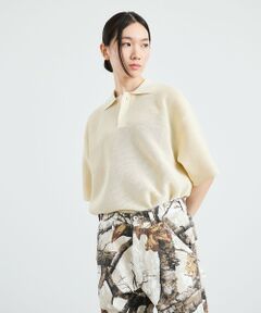 SHIPS / シップス ニット・セーター | City Ambient Products:〈手洗い可能〉ポリエステル メッシュ ニット ショートスリーブ ポロ