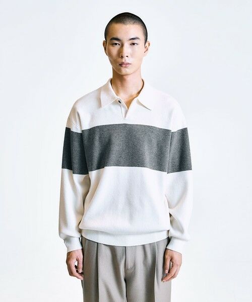 SHIPS / シップス ニット・セーター | City Ambient Products:〈手洗い可能〉リラックス 1ボタン ニットポロシャツ | 詳細5