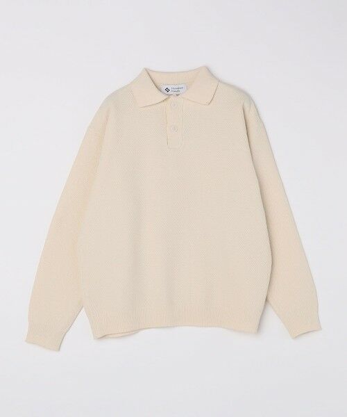 SHIPS / シップス ニット・セーター | City Ambient Products:〈手洗い可能〉ポリエステル メッシュ ニット ポロ ロングスリーブ(オフホワイト)