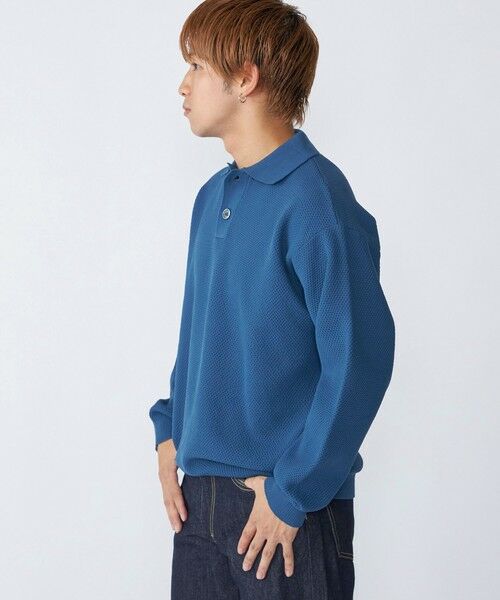 SHIPS / シップス ニット・セーター | City Ambient Products:〈手洗い可能〉ポリエステル メッシュ ニット ポロ ロングスリーブ | 詳細13