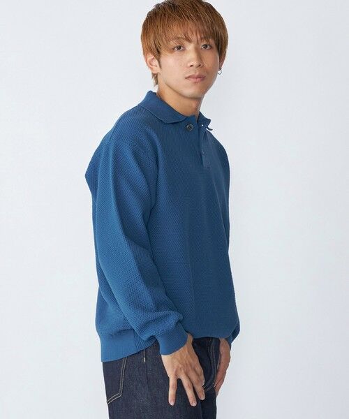SHIPS / シップス ニット・セーター | City Ambient Products:〈手洗い可能〉ポリエステル メッシュ ニット ポロ ロングスリーブ | 詳細15