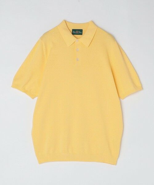SHIPS / シップス ニット・セーター | ALANPAINE: 14ゲージ コットン ニット ポロシャツ(ライトイエロー)