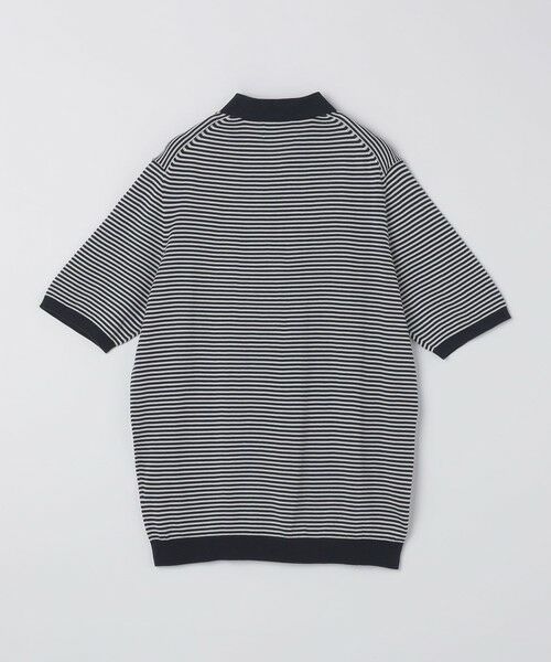 SHIPS / シップス ニット・セーター | ALANPAINE: 16ゲージ マイクロ ボーダー ポロシャツ | 詳細1