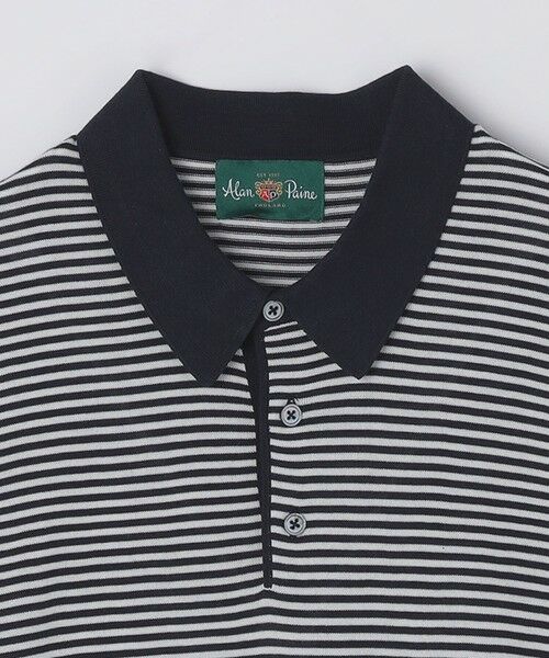 SHIPS / シップス ニット・セーター | ALANPAINE: 16ゲージ マイクロ ボーダー ポロシャツ | 詳細2